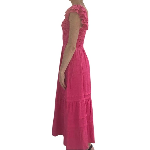 NWT Revolve Greylin Pink Smocked Midi Dress Size  Small - Picture 5 of 12